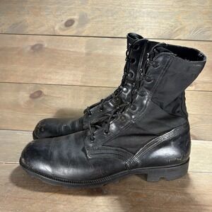 vintage ro search mens size11 R shoes black leather vietnam jungle boots